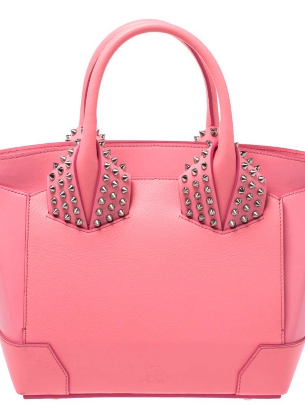 Christian Louboutin Pink Studded Women’s Leather Satchel NEW Full inclusion